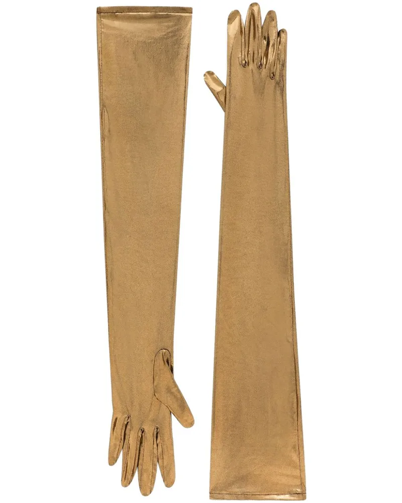 Dolce & Gabbana Lange Handschuhe - Gold Gold
