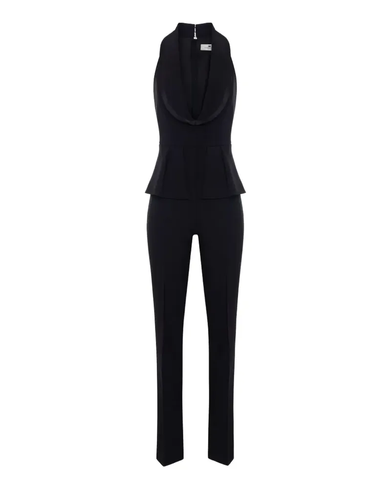 Elisabetta Franchi jumpsuit in lightweight crêpe and satin fabrics - Schwarz Schwarz