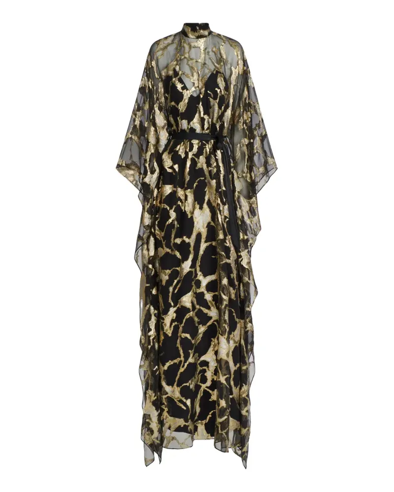 Taller Marmo Kintsugi Maxikleid - Schwarz Schwarz