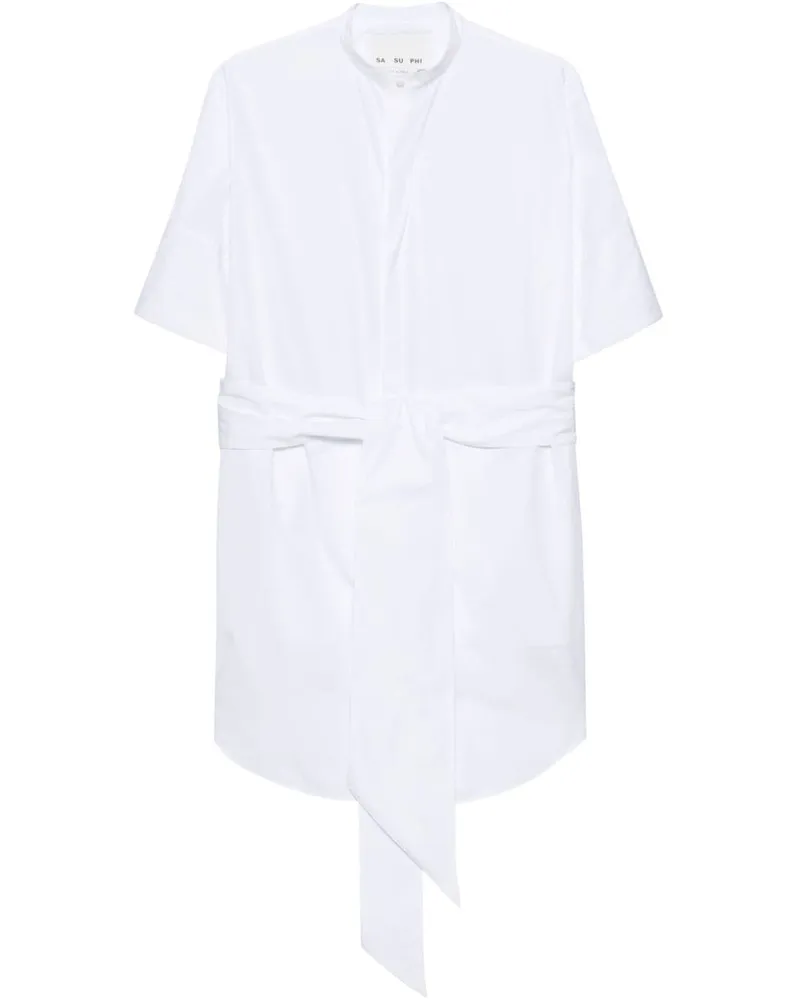 Sa Su Phi Daria Popeline-Hemdkleid Weiß