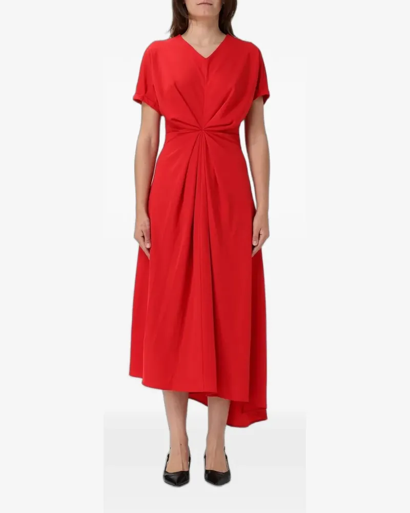 MEIMEIJ twist-detail asymmetric dress - Rot Rot