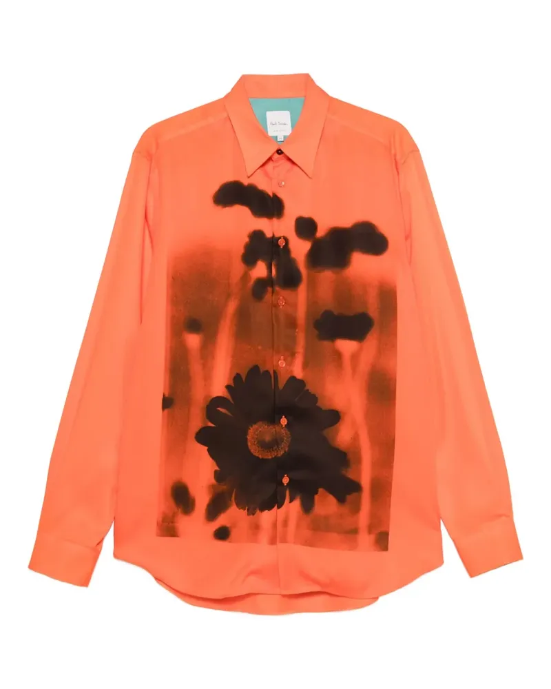 Paul Smith Field Flowers-print shirt - Orange Orange