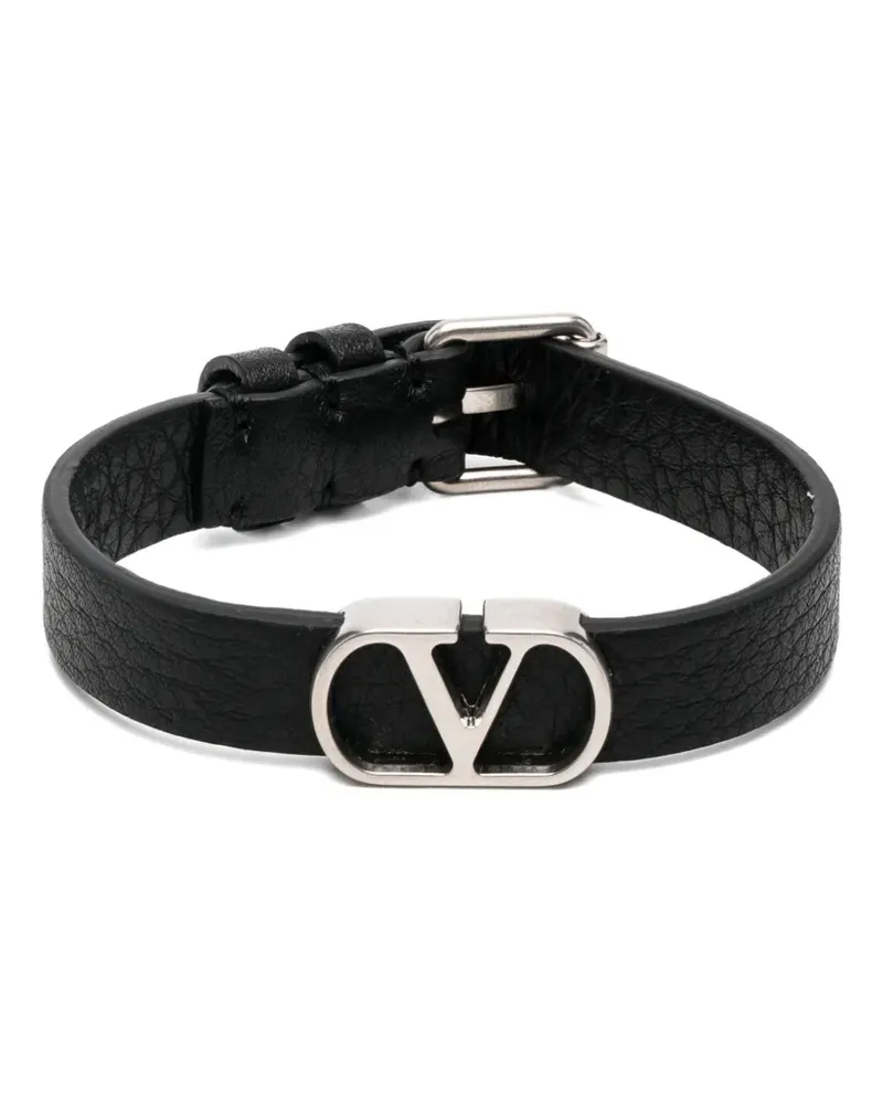 Valentino Garavani VLogo Signature leather bracelet - Schwarz Schwarz