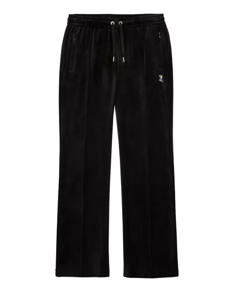 Juicy Couture Virgo Diamanté Jogginghose aus Velours - Schwarz Schwarz