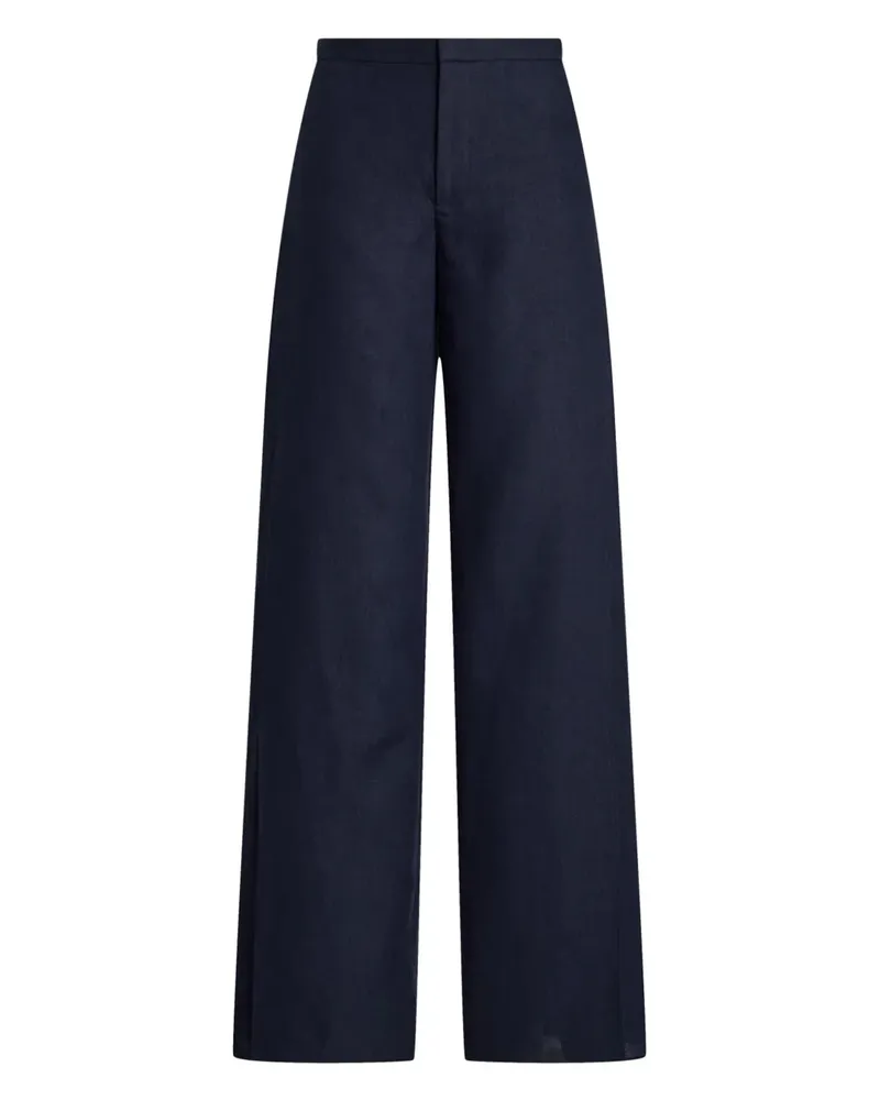 Ralph Lauren Leinenhose mit geradem Bein - Blau Blau