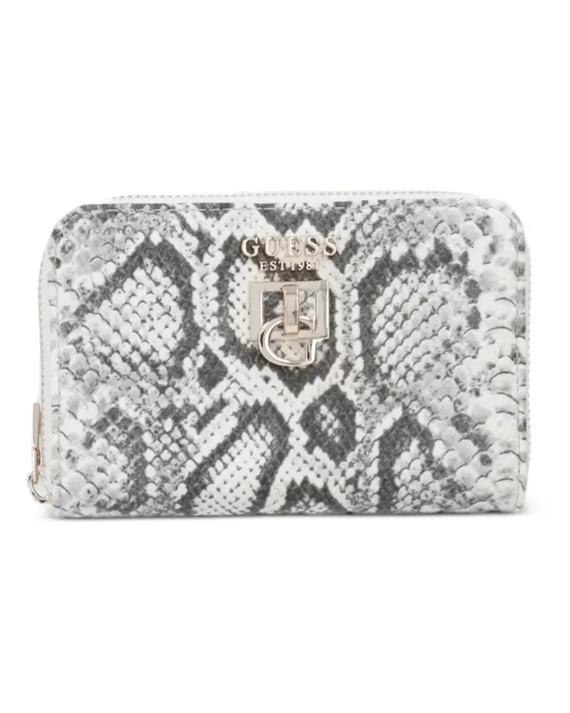 Guess Bianca Portemonnaie mit Schlangeneffekt - Grau Grau