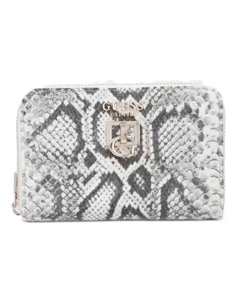 Guess Bianca Portemonnaie mit Schlangeneffekt - Grau Grau