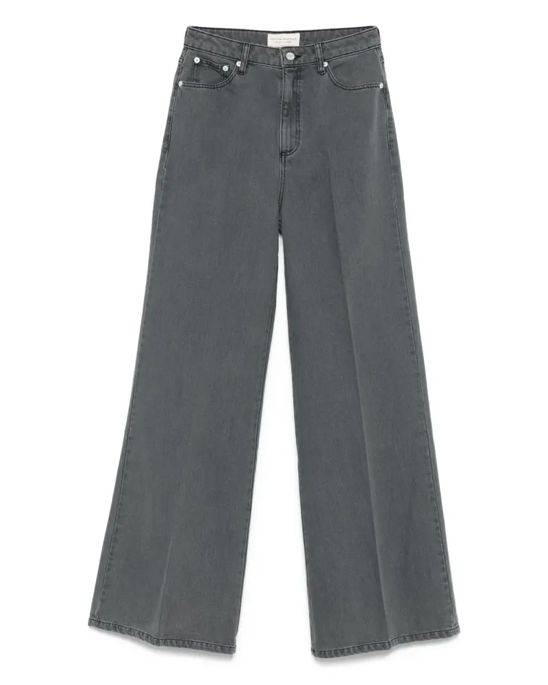 Officine Generale Ausgeblichene Romy Wide-Leg-Jeans - Schwarz Schwarz