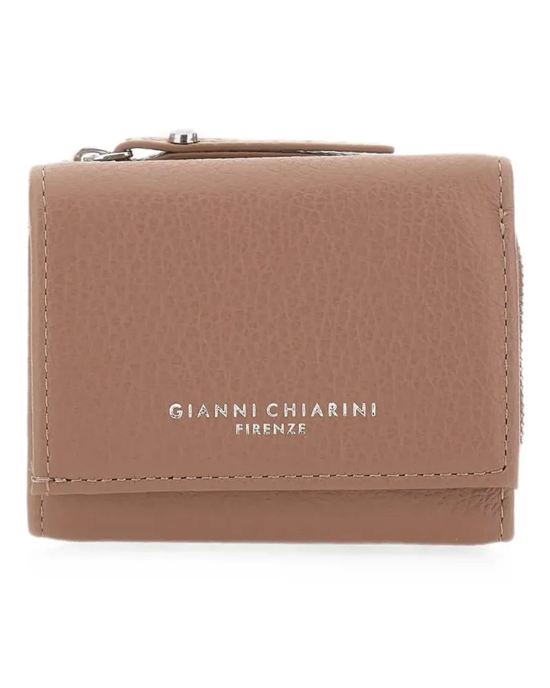 Gianni Chiarini Grain pebbled-leather wallet - Nude Nude