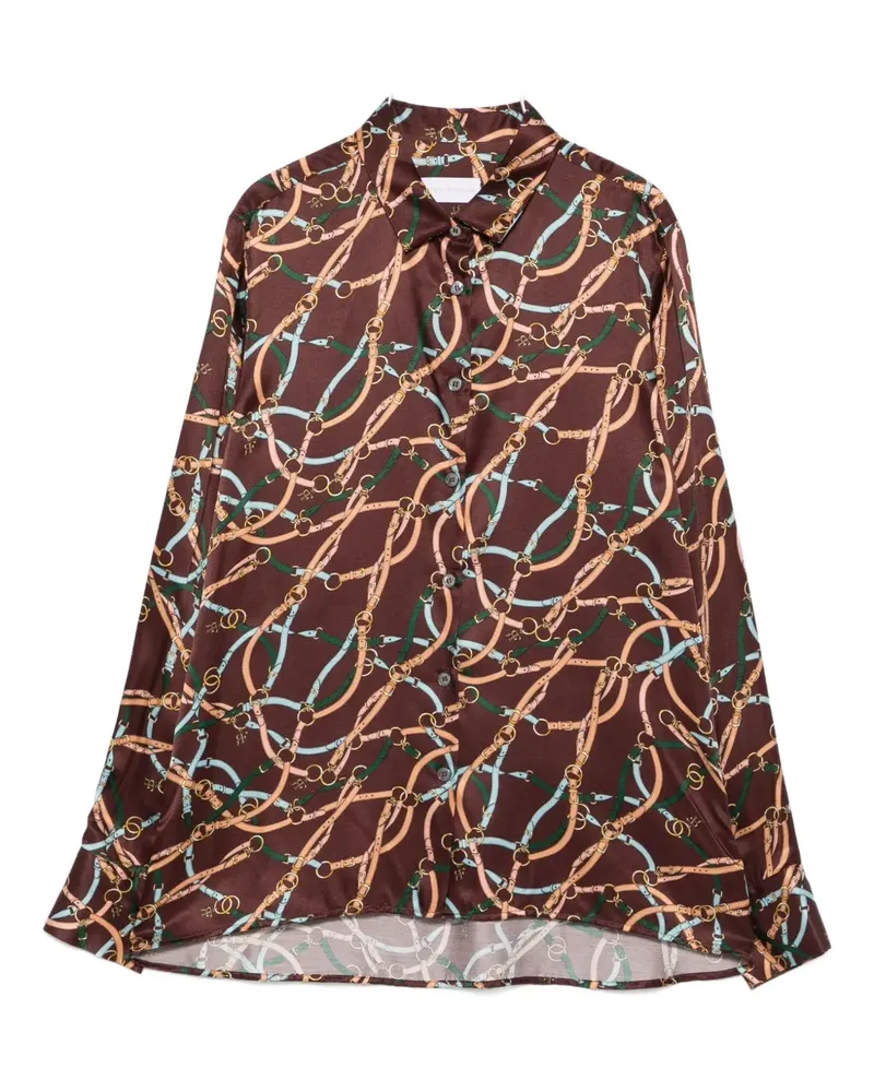 Robert Friedman chain-print long-sleeve shirt - Braun Braun