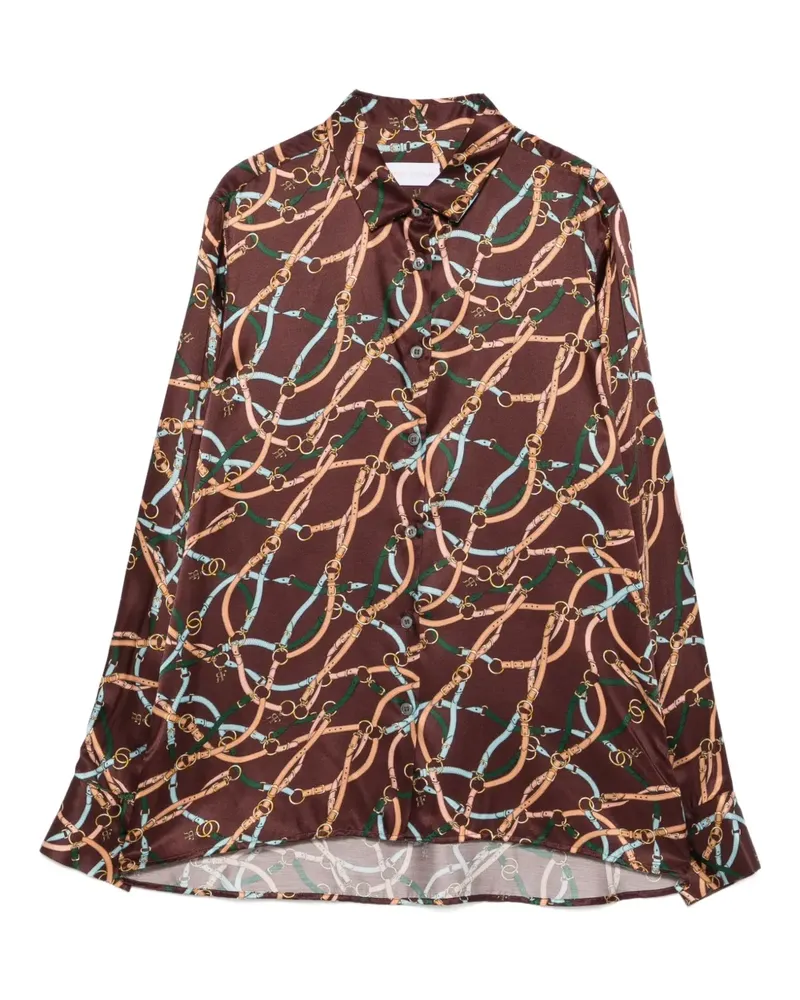 Robert Friedman chain-print long-sleeve shirt - Braun Braun