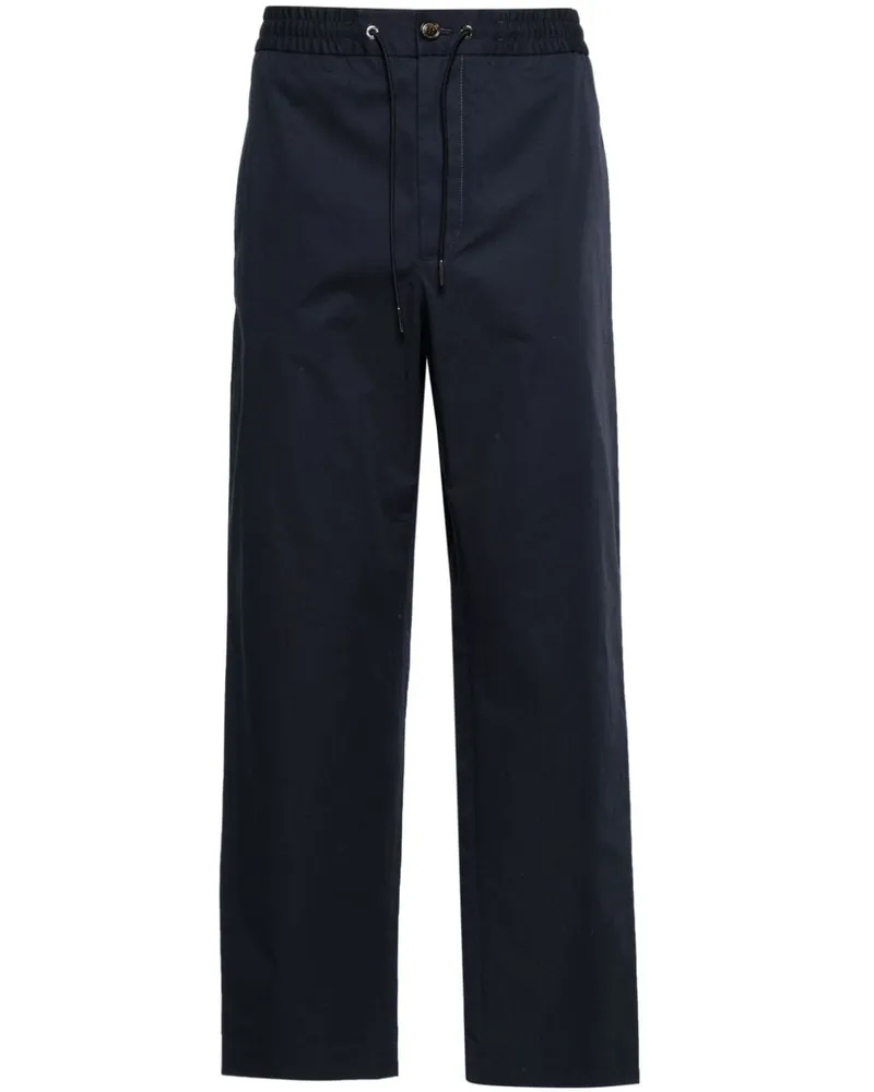 Moncler Tapered-Hose mit Logo-Applikation - Blau Blau