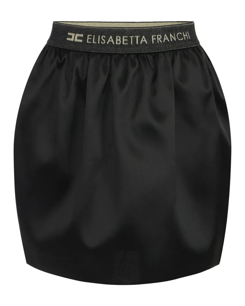Elisabetta Franchi Gazar Minirock aus Seide - Schwarz Schwarz