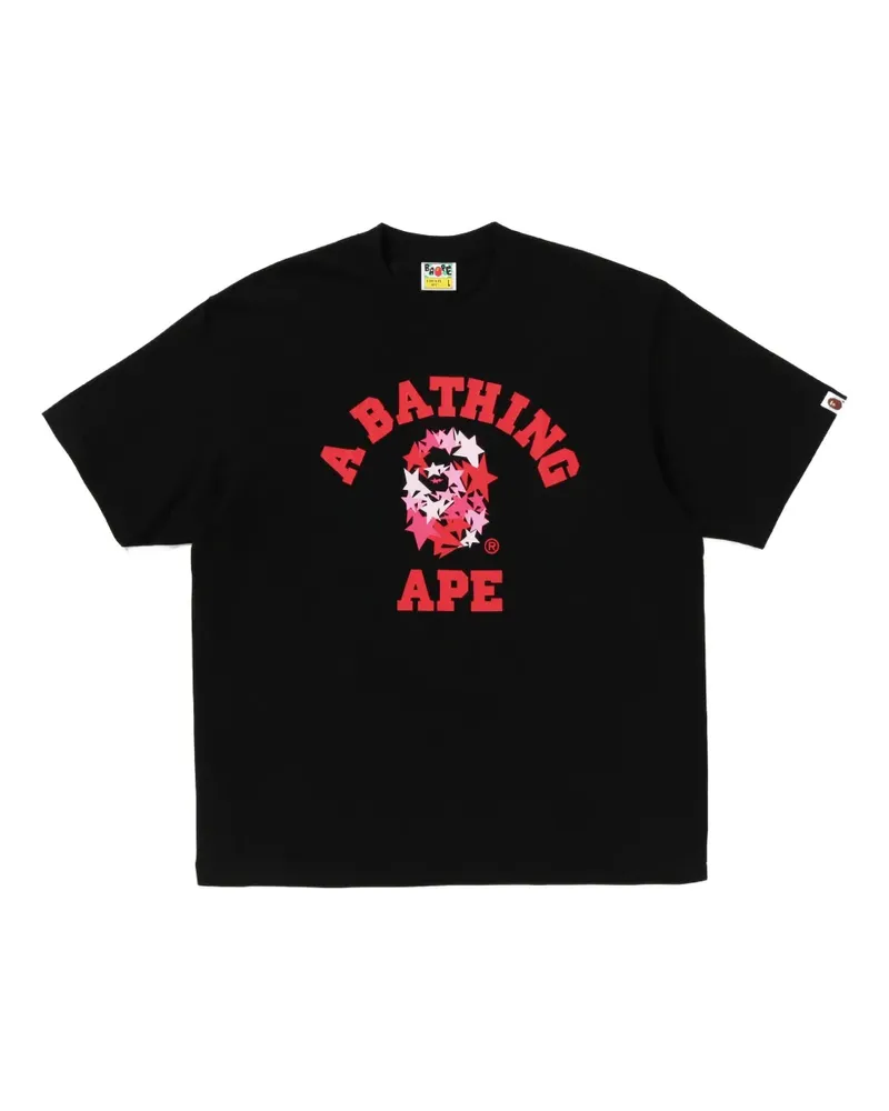BAPE T-Shirt mit Stern-Logo - Schwarz Schwarz