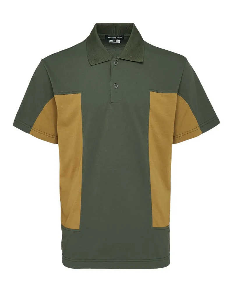 Comme des Garçons colour-block buttoned polo shirt - Grün Grün