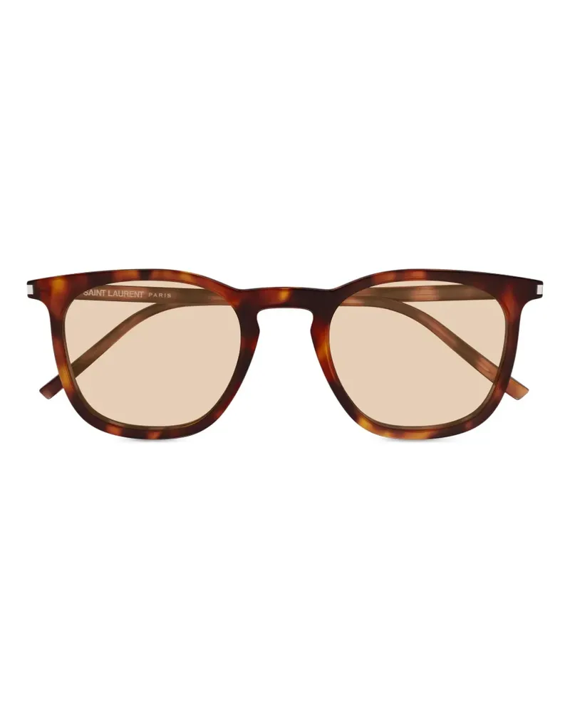 Saint Laurent Sonnenbrille mit rundem Gestell - Braun Braun