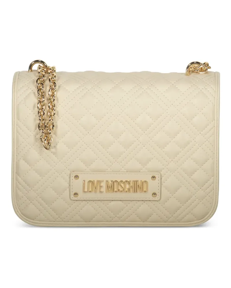 Moschino quilted chain shoulder bag - Nude Nude