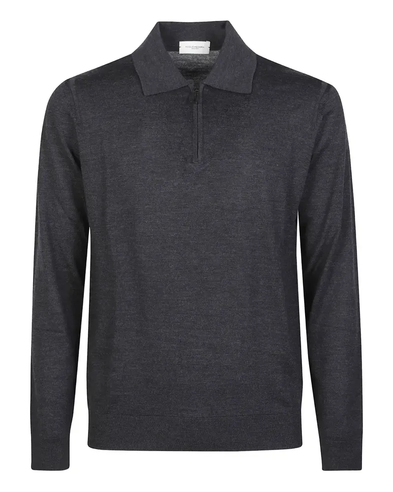 Paolo Pecora Milano zip polo shirt - Grau Grau