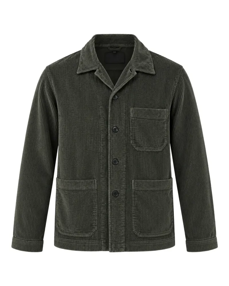 Hartford Perry corduroy-texture button-up jacket - Grün Grün