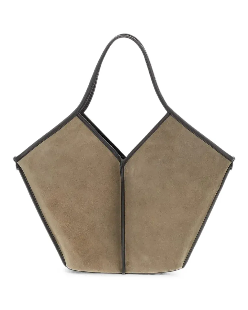 HEREU Calella Schultertasche im Distressed-Look - Nude Nude