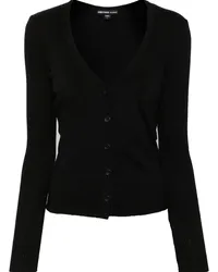 James Perse Gerippter Cardigan Schwarz