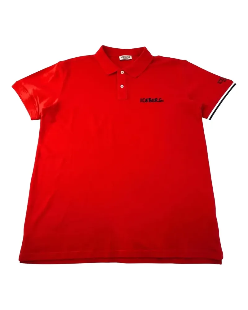 Iceberg Poloshirt mit Logo-Stickerei - Rot Rot