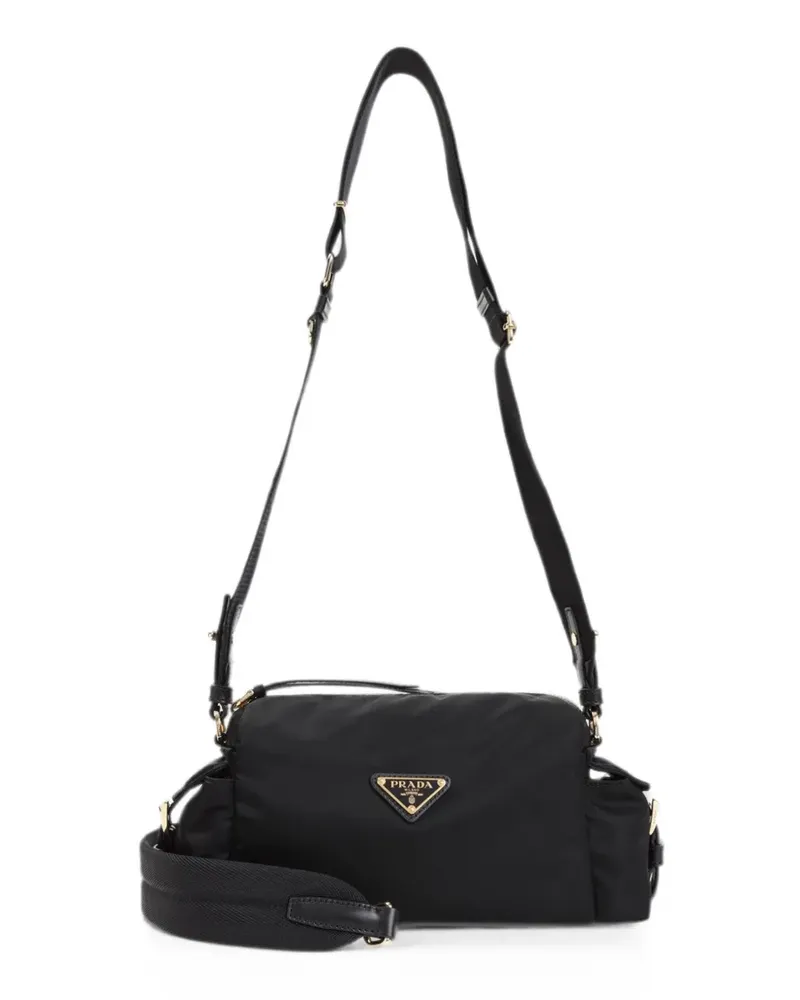 Prada Re-Nylon logo-plaque cross body bag - Schwarz Schwarz