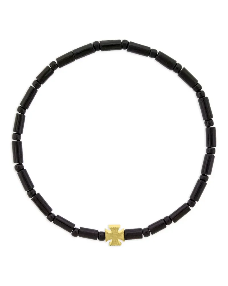 Luis Morais cross beaded bracelet - Schwarz Schwarz
