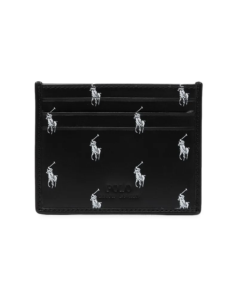 Ralph Lauren Kartenetui mit Polo Pony - Schwarz Schwarz
