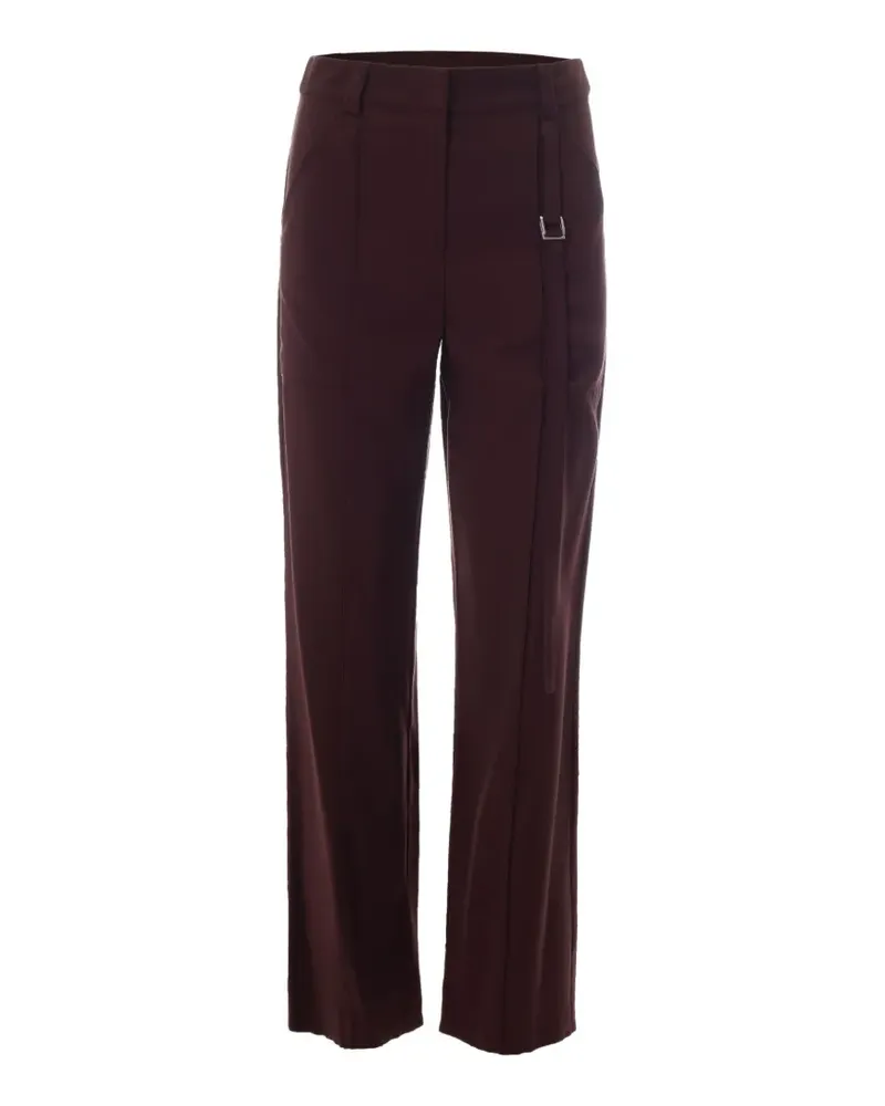 Patrizia Pepe belted straight-leg trousers - Braun Braun