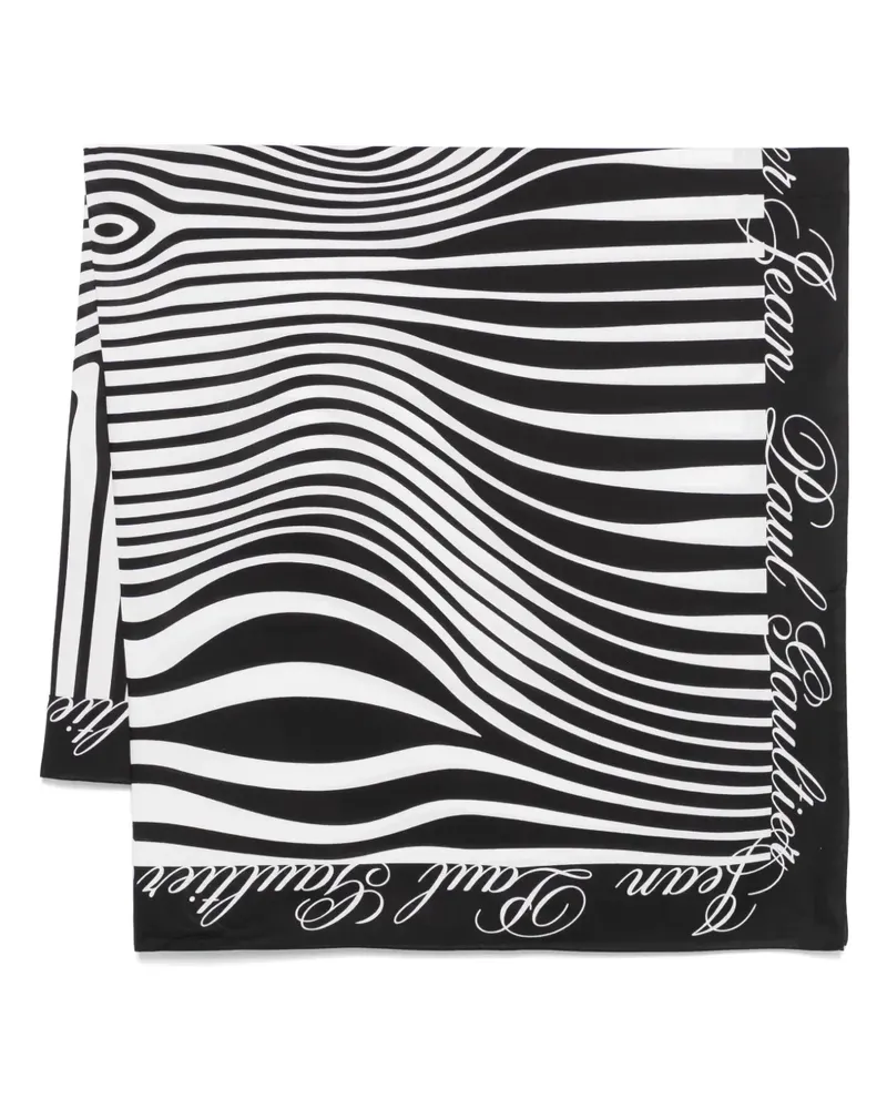 Jean Paul Gaultier Mariniere Pareo mit Body Morphing-Print - Schwarz Schwarz