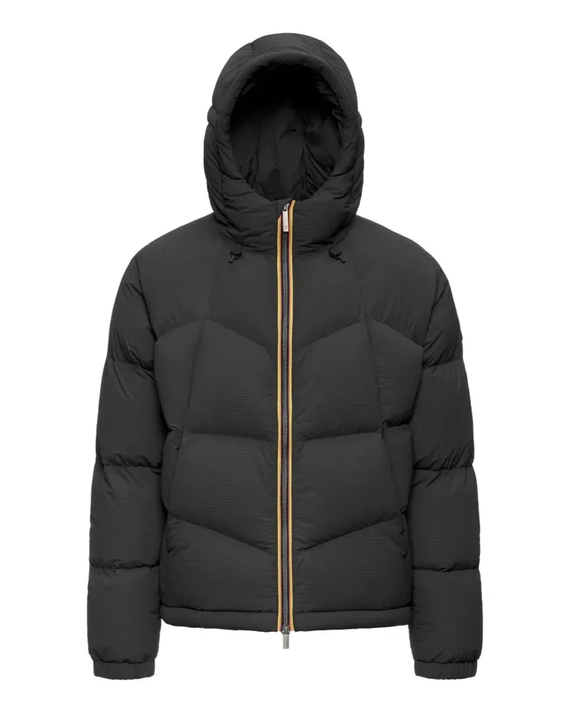K-Way Gefütterte Kapuzenjacke - Schwarz Schwarz