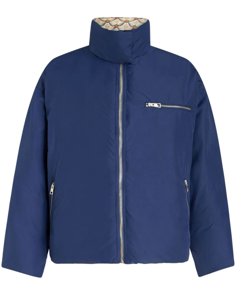 Etro Gesteppte Jacke mit Pegasus - Blau Blau