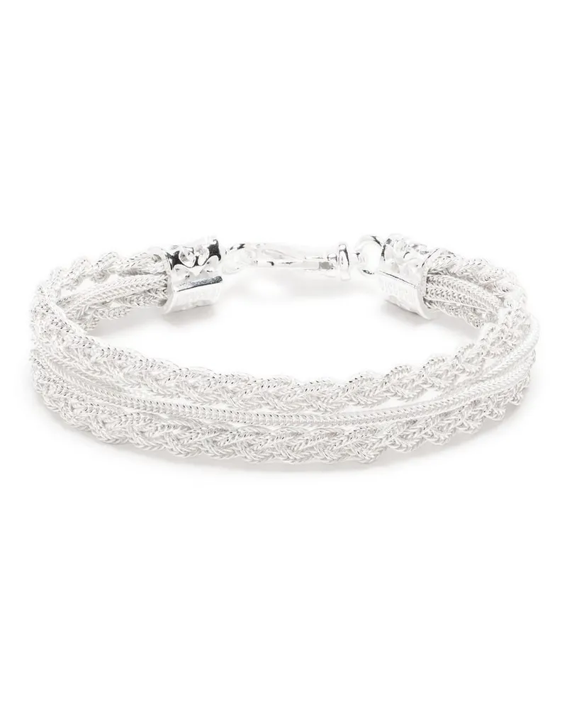 Emanuele Bicocchi Geflochtenes Ice Armband Weiß