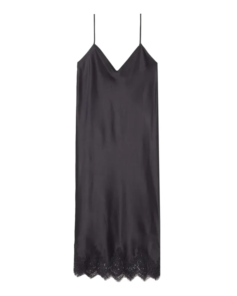 Nili Lotan Seve Kleid mit Spitzenbesatz - Schwarz Schwarz