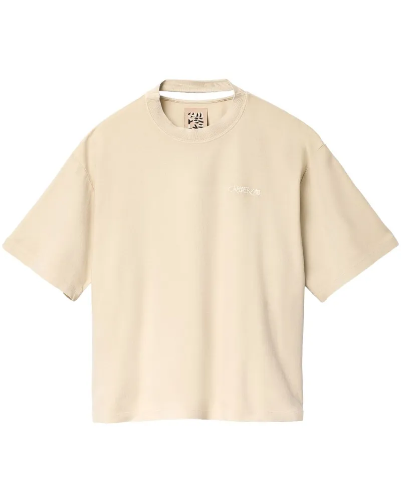 Camper T-Shirt mit Logo-Stickerei - Nude Nude