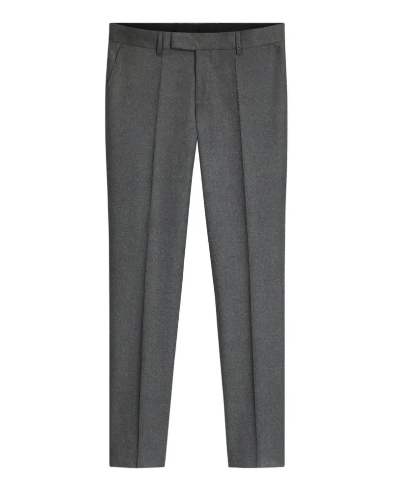 HUGO BOSS One slim-fit pants in melange virgin wool - Grau Grau