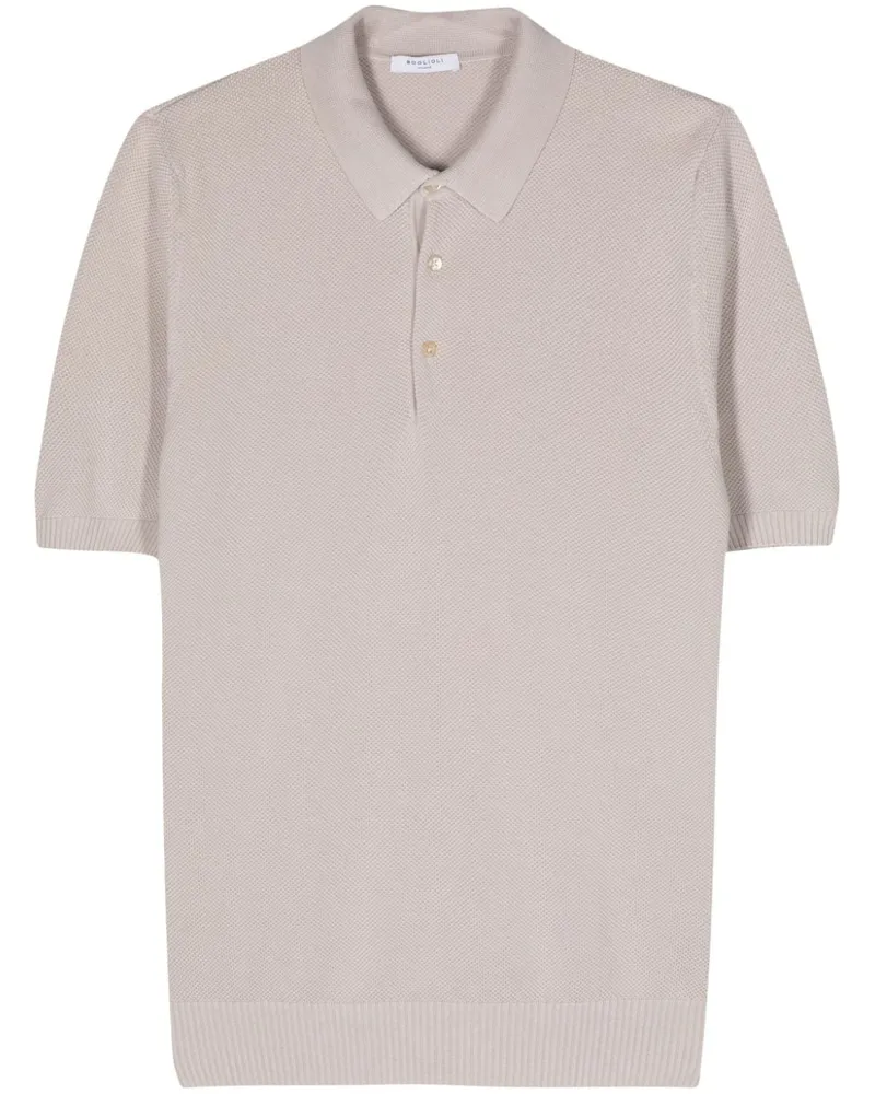 Boglioli Poloshirt aus Pikee - Grau Grau
