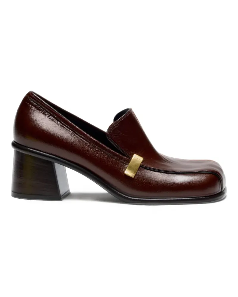 Proenza Schouler Esme Loafer aus Latex - Braun Braun