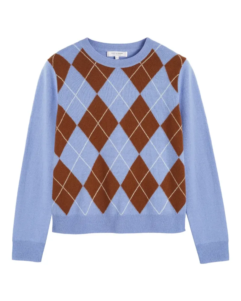 Chinti & Parker Pullover mit Argyle-Muster - Blau Blau