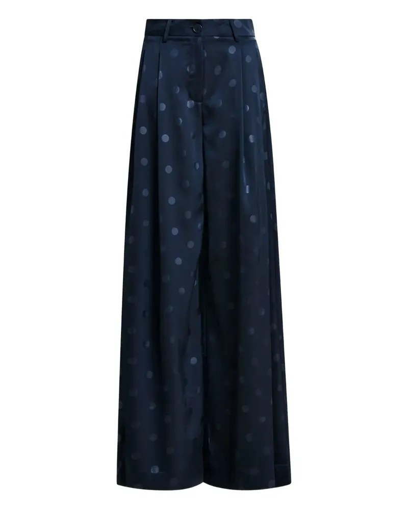 Essentiel Bundfaltenhose mit Polka Dots - Blau Blau
