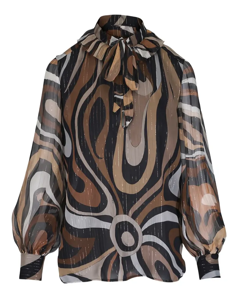 Emilio Pucci Bluse mit Print - Braun Braun