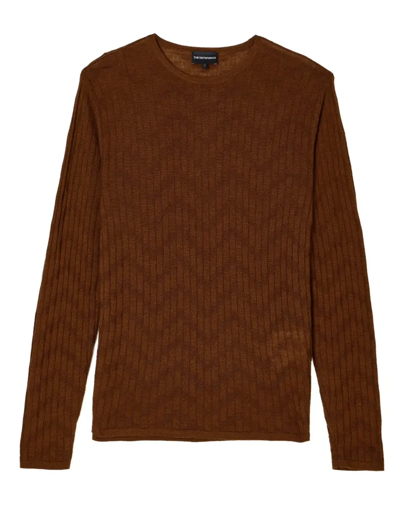 Emporio Armani Gerippter Pullover - Braun Braun