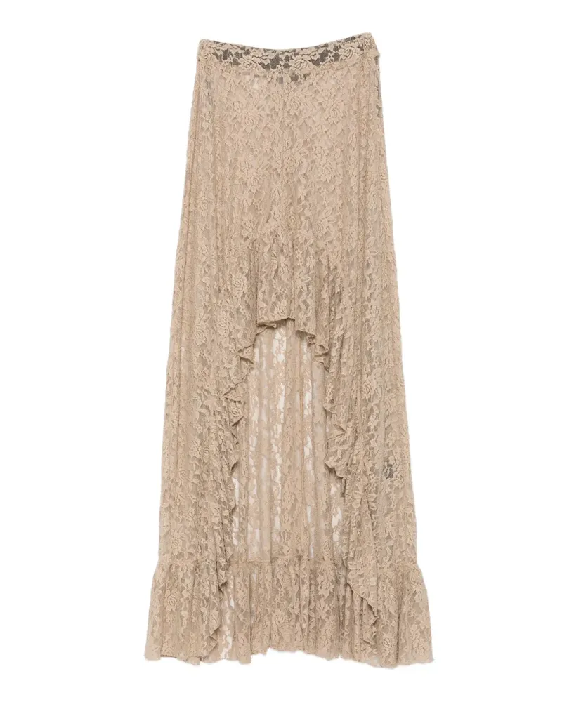 Barbara Bologna ruffled lace asymmetrical skirt - Nude Nude