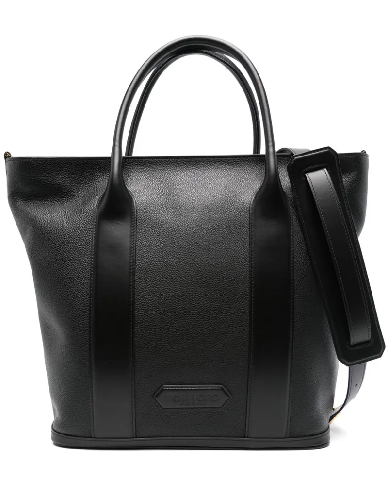 Tom Ford Shopper mit Logo-Patch - Schwarz Schwarz