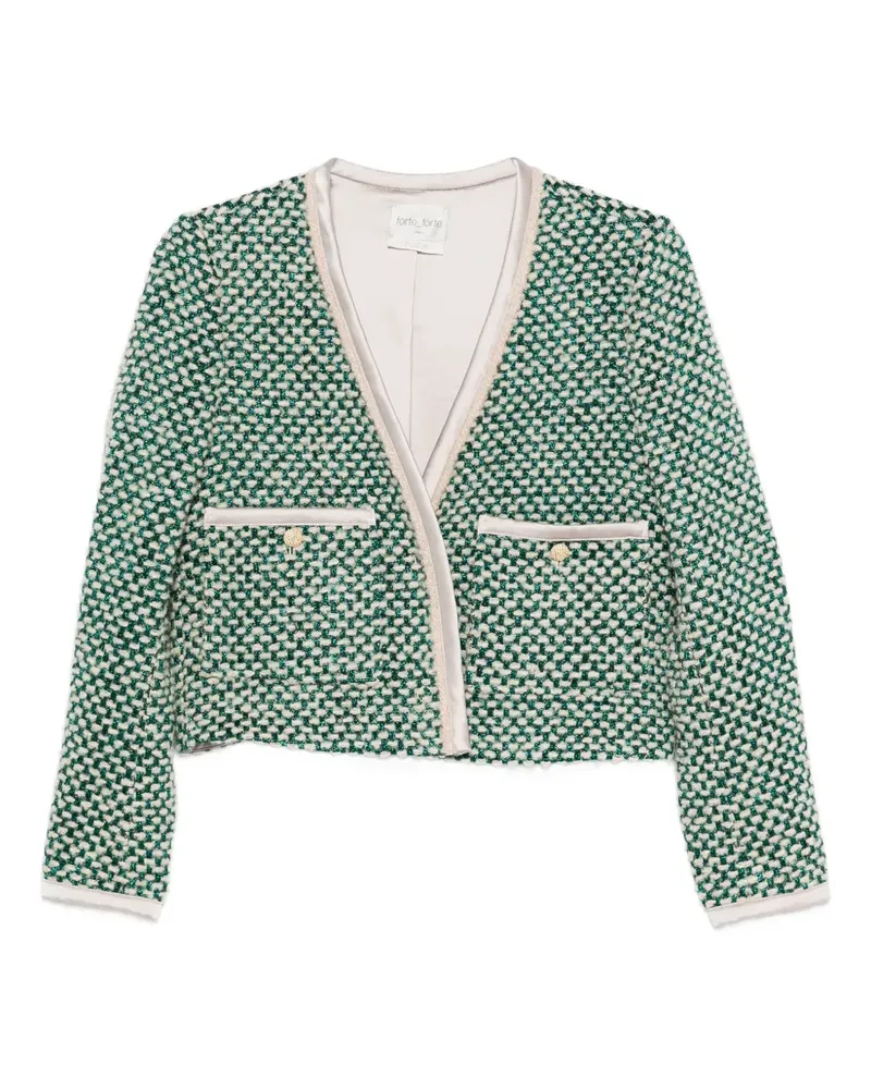forte_forte Jacke aus Tweed - Grün Grün