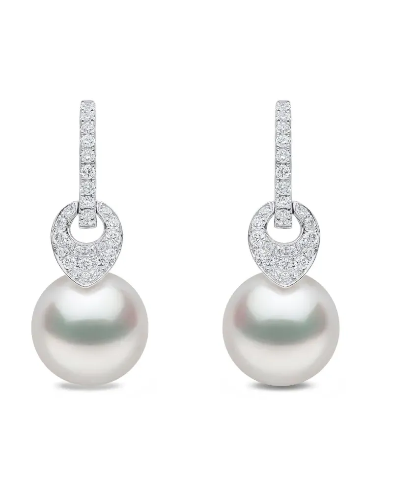 YOKO London 18kt Weißgoldohrringe mit Perle und Diamant - Silber Silber