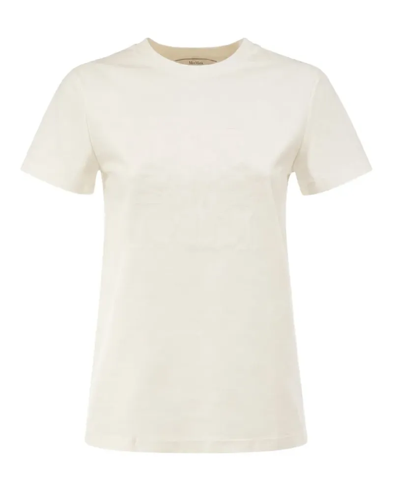Max Mara T-Shirt mit Logo-Prägung - Nude Nude