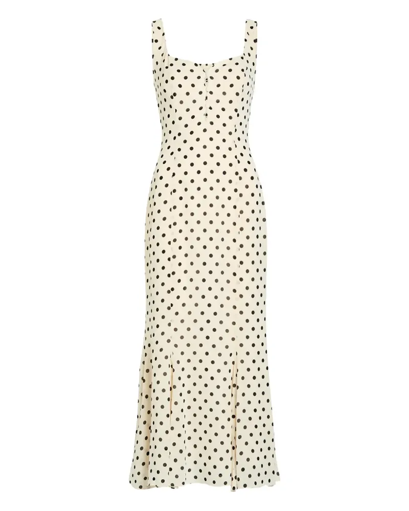 Reformation Laine polka dot maxi dress - Nude Nude