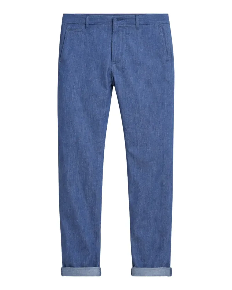 Dondup rolled-cuff cotton trousers - Blau Blau